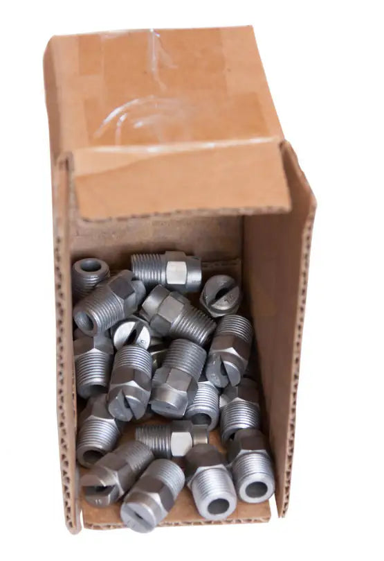 Box of metal nozzles